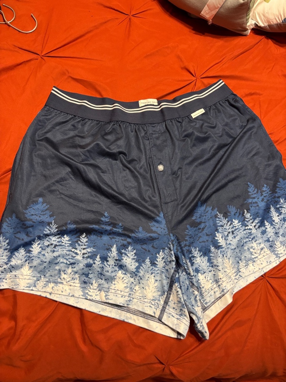American Eagle Outfitters Navy Boxer Briefs with Stripe Waistband